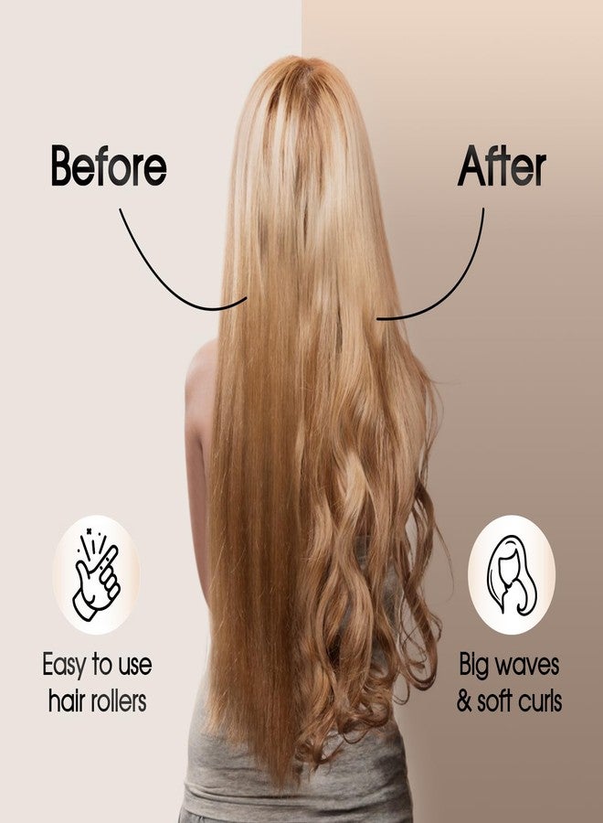 xnicx New Packaging-18 Pcs Thermal Ceramic Hair Rollers,Self Grip Jumbo Heatless Rollers Curlers for Women,Heatless Curlers for Blowout Volume,for Long Short Hair (Blue Black Gray) - Image 4